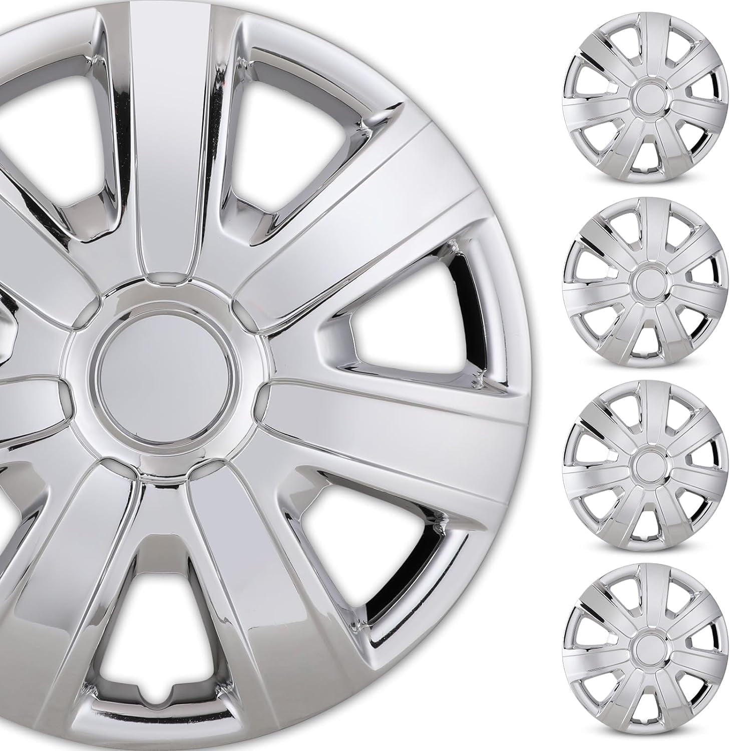 (4 Pack)15 inch Universal Wheel Rim Cover Hubcaps Snap on Car Truck Fit ...