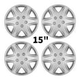 thumbnail image 1 of (4 Pack)15 inch Universal Wheel Rim Cover Hubcaps Snap on Car Truck Fit R15 Tire-Silver, 1 of 10