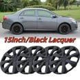thumbnail image 1 of (4 Pack)15" Set of 4 Hubcaps Wheel Rims Cover for 2009-2019 Toyota Corolla Compatible with Steel Wheels Snap on Installation(15-inch,Black Lacquer), 1 of 7