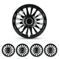 thumbnail image 1 of 4 Pack 15" Universal Hubcap,Wheel Rims Cover Hubcaps,Snap on Car Truck SUV,ABS&PC Material(Black Lacquer), 1 of 7