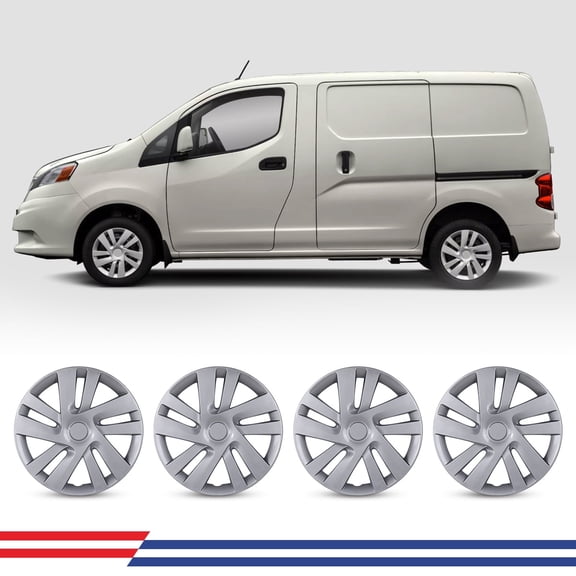 4 Pack 15" Wheel Rim Cover for 2013-2021 Nissan Nissan NV200,Hubcap Wheel Cover Replacement,Compatible With Steel Wheels,Snap on Installation,PP Material,Lacquer
