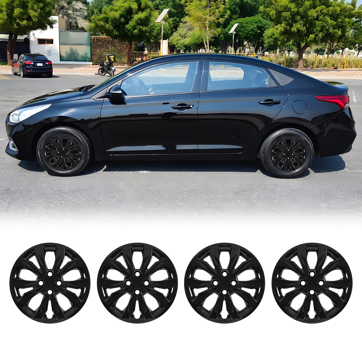 4 Pack 15 inch Hubcaps for 2018-2022 Hyundai Accent Sedan,Steel Wheel ...