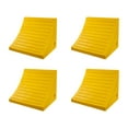 thumbnail image 1 of 4 Pack 15"x10-1/2"x12" Polyurethane Wheel Chock W/ Mounting Holes for RVs, Semi Trucks & Trailers - 60 Ton Load Capacity - 40-3/16" Tire Compatibility - Orange, 1 of 9
