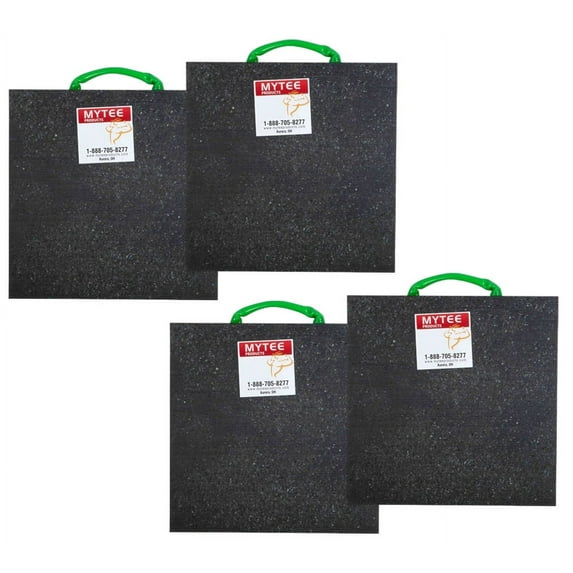 4 Pack 15"x15"x1.5" Thick Outrigger Pad for RV with Ergonomic Handle - High Density Black Stabilizing Jack Landing Pad for Crane, Wrecker, Tow Truck, RVs