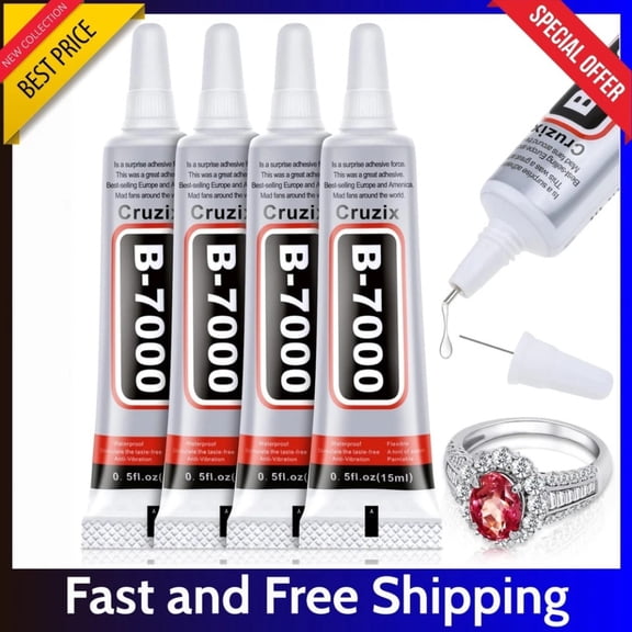 4 Pack 15ml B-7000 Glue Clear  Jewelry Rhinestone Fabric Phone Repair Adhesive