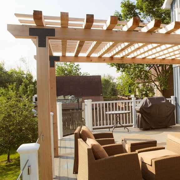 4 Pack 16.8x12'' T Post ,T Flat Mending Plate,T Post to Beam Bracket, T Pergola Bracket,T Shape Strap Plate Fit 6x6,6x8 Wood for Repair House,Truss framing,Pergola