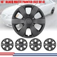 thumbnail image 1 of (4 Pack)16" Black Matte Hubcaps Wheel Rims Cover Fit for 2007-2011 Toyota Camry / Camry Hybrid Compatible with Steel Wheels Snap on Installation, 1 of 7