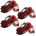 thumbnail image 1 of 4 Pack 16 Ft 2 Channel RCA Audio Cable Interconnect Noise Rejection DS18 R16, 1 of 3