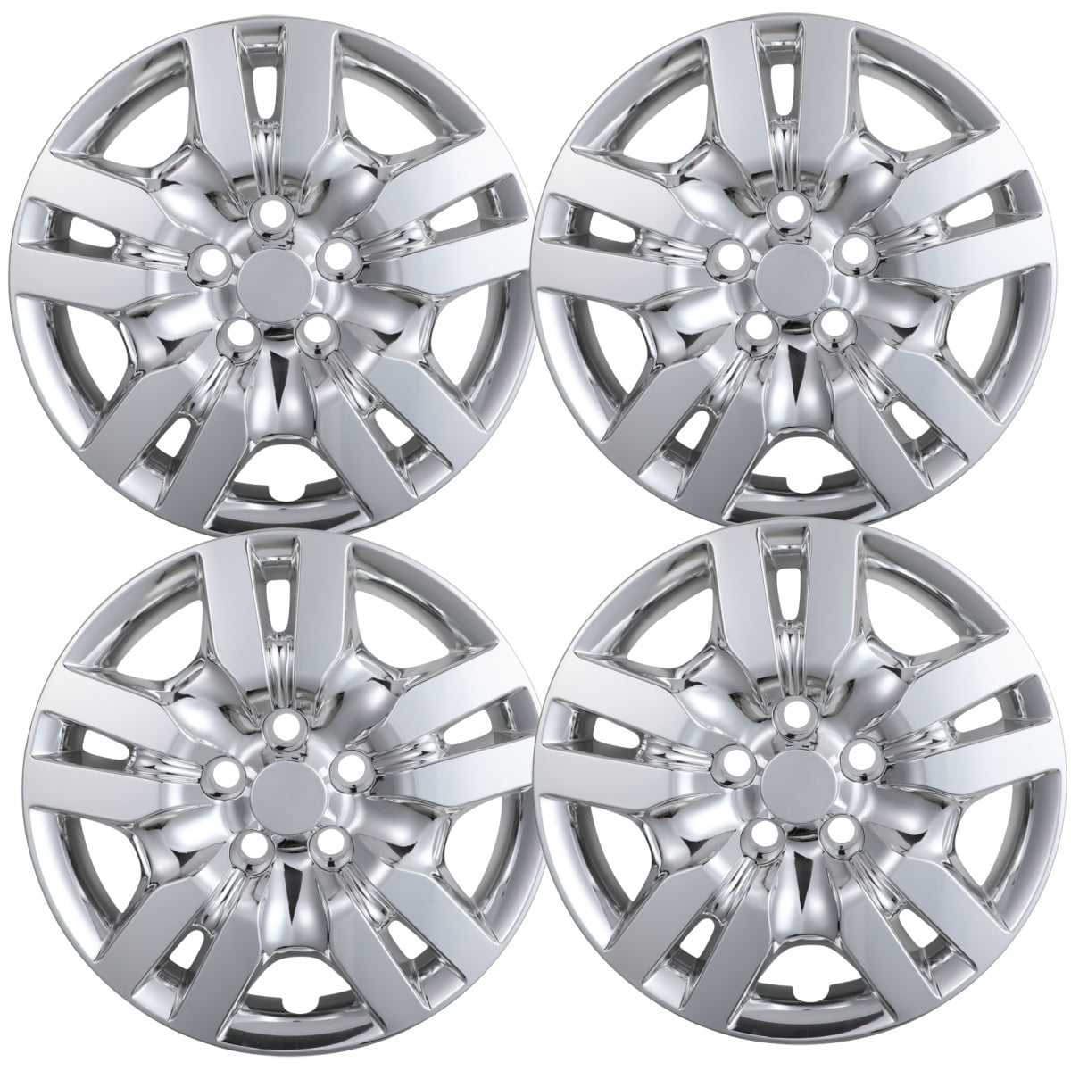 (4 Pack)16" Hubcaps Wheel Rims Cover For 2007-2012 Nissan Altima/2008-2009 Nissan Altima Coupe Compatible With Steel Wheels Bolt On Installation(16-Inch,CHROME)