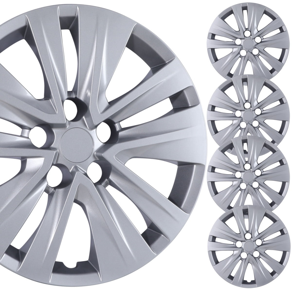 ROXX 16" Hubcap Set For Nissan Sentra 2013-2019 & Leaf 2011-2017 – 4PCS, ABS+PC, Snap-On, Free Shipping
