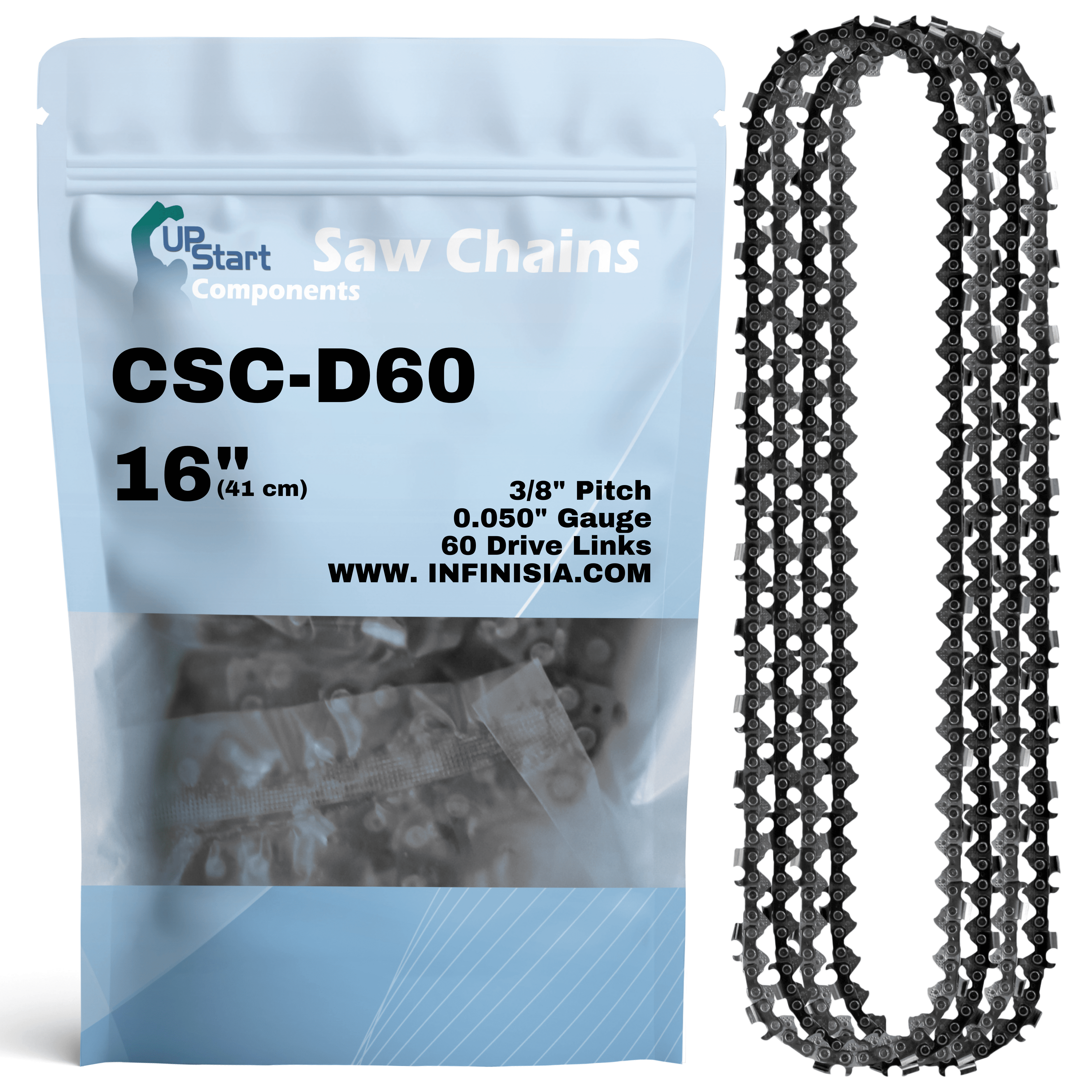 yuchan*・ 4-Pack 16-Inch Chainsaw Chain Replacement for Pioneer 1073