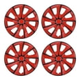 thumbnail image 1 of (4 Pack)16 inch Universal Wheel Rim Cover Hubcaps Snap on Car Truck Fit R16 Tire-Black Lacquer & Red Lacquer, 1 of 9