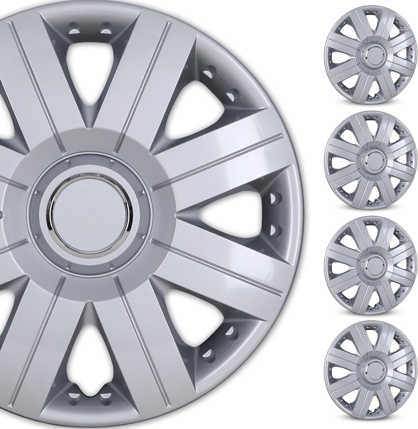 4 Pack 16 Inch Universal Wheel Rim Cover Hubcaps Snap On Car Truck Fit R16 Tire LACQUER