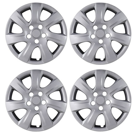 (4 Pack)16" Set of 4 Hubcaps Wheel Rims Cover for 2007-2011 Toyota Camry /2007-2011 Toyota Camry Hybrid Compatible with Steel Wheels Snap on Installation(16-inch,Lacquer)
