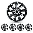 thumbnail image 1 of (4 Pack)16" Silver & Black Hub Caps Universal Wheel Rim Cover Exterior Accessories Snap on Car Truck SUV,PP Material, 1 of 7