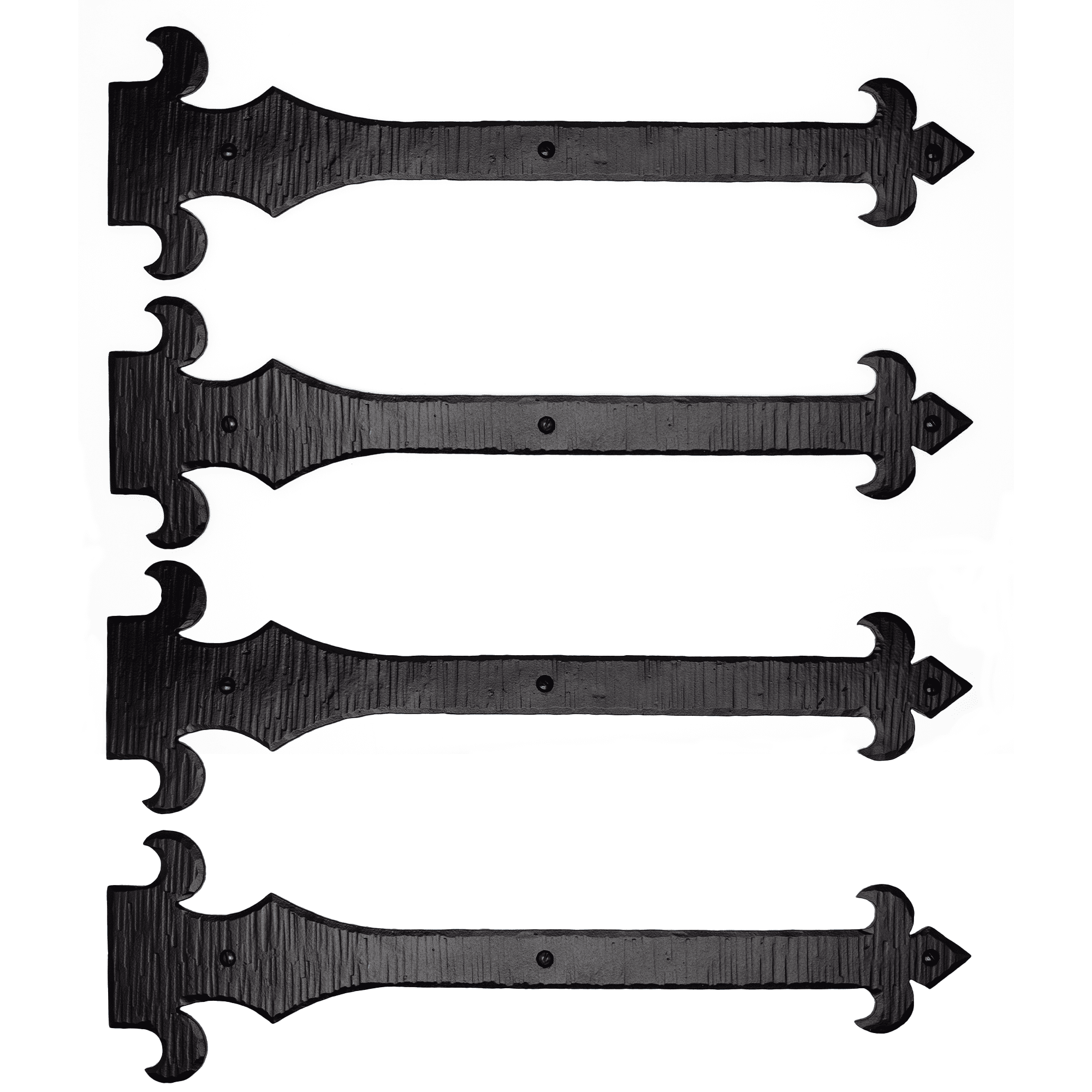 4 Pack 16 inch Faux Door Hinges Black Decorative Strap Hinge Wrought Iron Strap Barn Door Strap