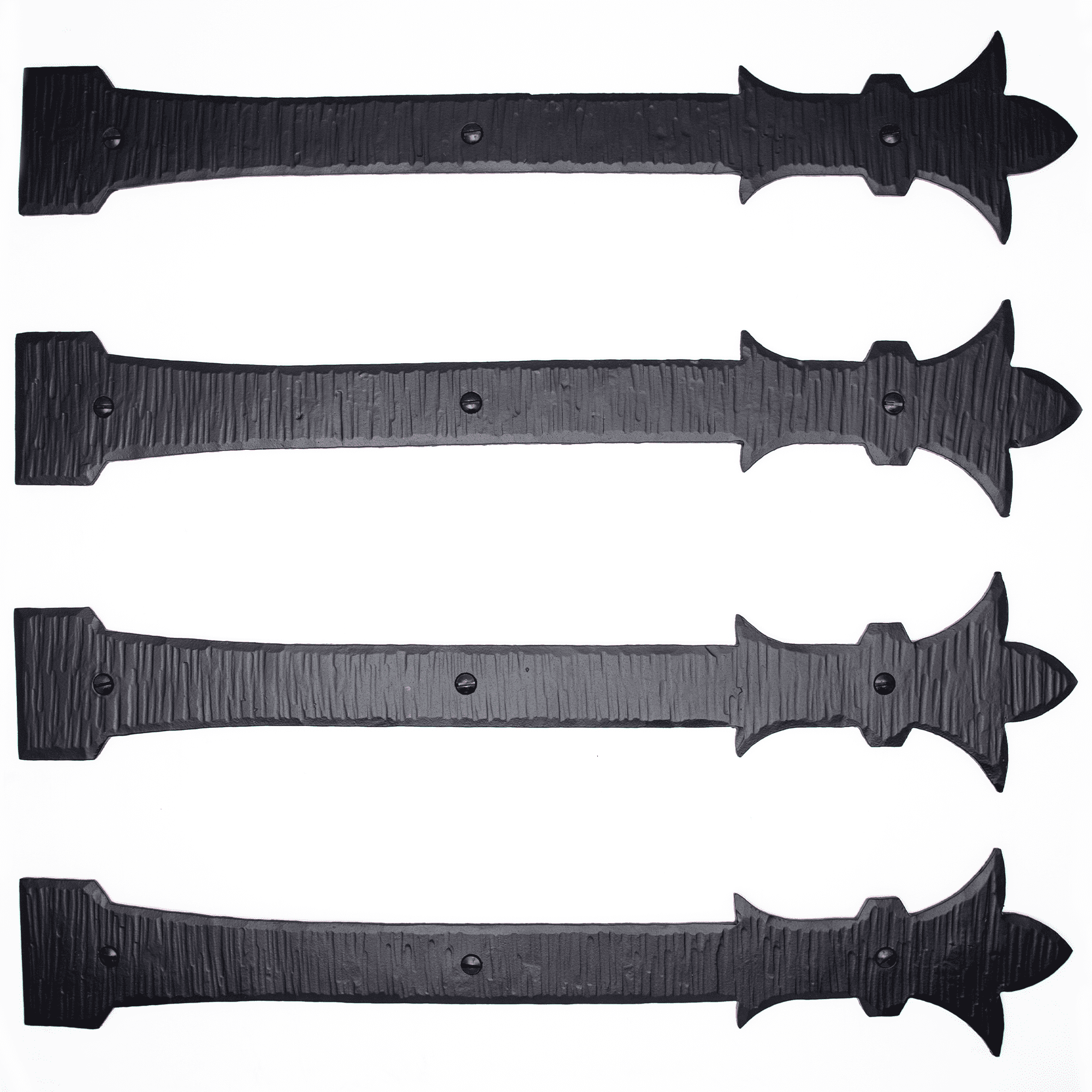 4 Pack 16 inch Faux Door Hinges Black Decorative Strap Hinge Wrought