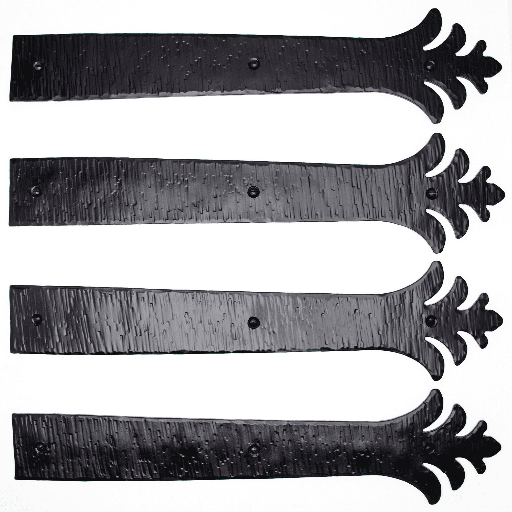 4 Pack 16 inch Faux Door Hinges Black Decorative Strap Hinge Wrought