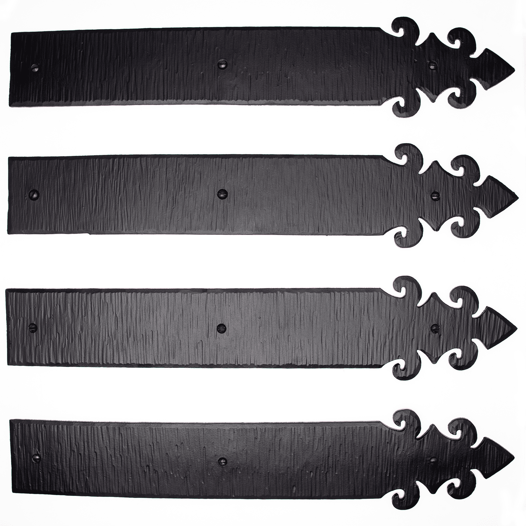 4 Pack 16 inch Faux Door Hinges Black Decorative Strap Hinge Wrought