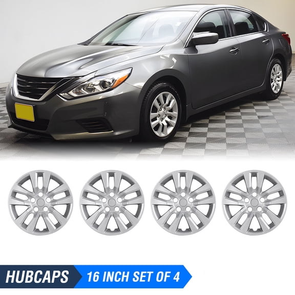 4 Pack 16 inch Hubcap Wheel Cover for 2013 2014 2015 2016 2017 2018 Altima Sedan,Snap-on Installation,Lacquer