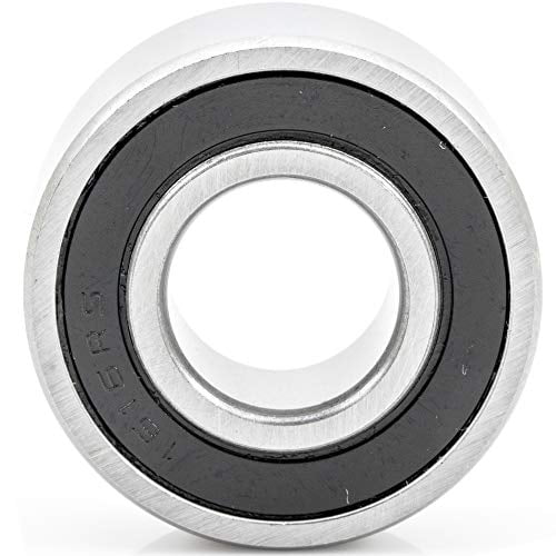 [4-Pack] 1616-2RS - Deep Groove Radial Ball Bearing 1/2in x 1-1/8in x 3/8in (ID x OD x Width) Double Rubber Seal