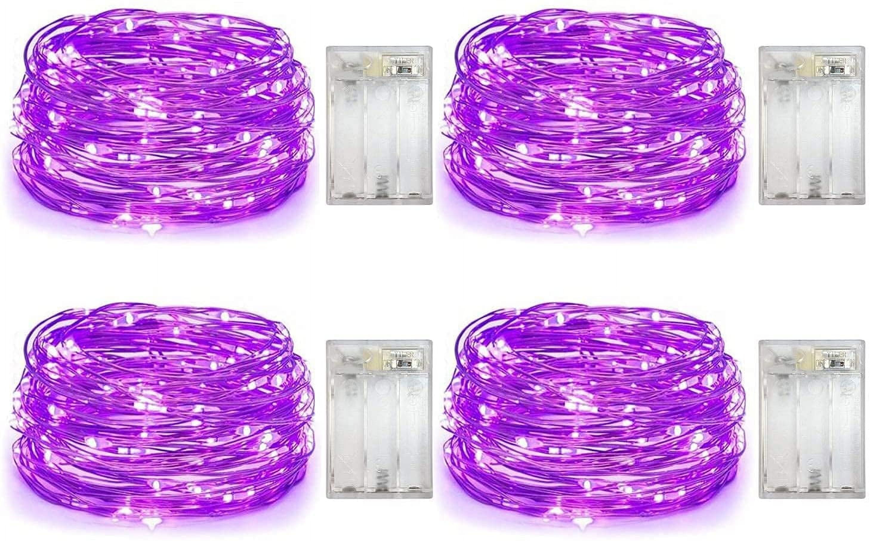 4 Pack 16ft 50 LED Battery Operated Fairy Light LED Copper Wire Lights