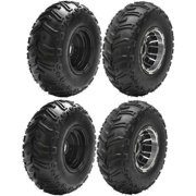 4 Pack 16x8-7 Go Kart 16x8x7 Tires with Aluminum Rim 3 lug Replacement for Coolster 110cc 125cc 150cc ATV Quad 4 Wheeler, 16x8-7 Wheel for Go Kart Cart Lawn Mower All-Terrain Parts