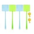 thumbnail image 1 of 4-Pack 17.5 Inch Long Handle Solid Plastic Fly Swatter Square Perforated Mesh Hangable Insect Swatter for Indoor Kitchen Outdoor Patio and Small Farm Pest Control, 1 of 5