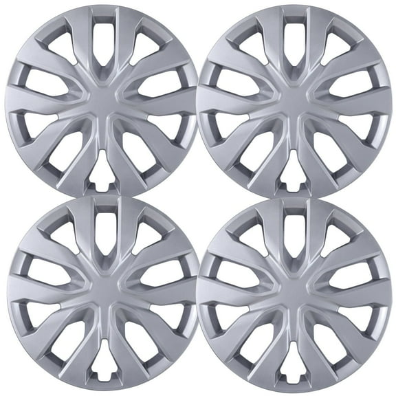 (4 Pack)17" Hubcaps Wheel Rims Cover for 2014-2020 Nissan Rogue Compatible with Steel Wheels Snap on Installation ABS+PC Material(17-inch,Lacquer)