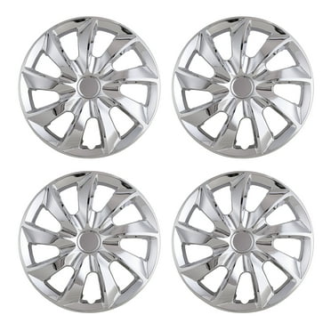 (4 Pack)17 Inch Universal Wheel Rim Cover Hubcaps Snap On Car Truck Fit R17 Tire-CHROME