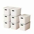 thumbnail image 1 of 4-Pack 17-Quart Plastic Storage Bins with Lids, Waterproof Stackable Storage Containers for Home, Craft & Pantry Organization, Clear Flip-Top Design, 1 of 13