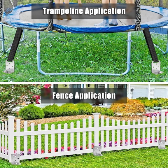 4-Pack 18 Inch Ground Anchors with L-Bracket for Tents Trampolines Mobile Homes Heavy Duty Steel Set