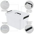 thumbnail image 1 of 4-Pack 18 L Plastic Storage Box with Lid, Latching Storage Containers Bin, Clear, 1 of 7