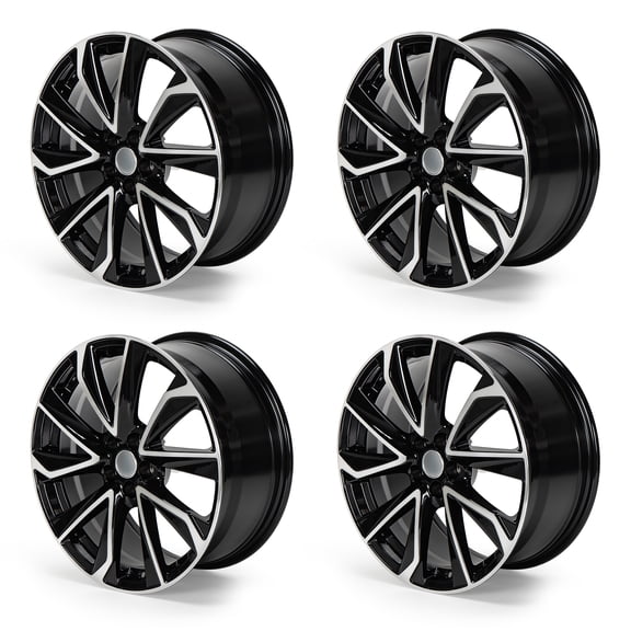 4-Pack 18" Replacement Rim for Toyota Corolla 2019-2024 Wheel, 18x8 inch Black Wheel Rim 5x100mm