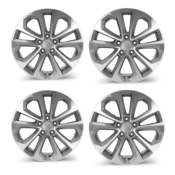 4 Pack 18" Wheel Rim 18x8-inch 5-Lug Machined Grey, for 2013-2015 Honda Accord Replacement Rims