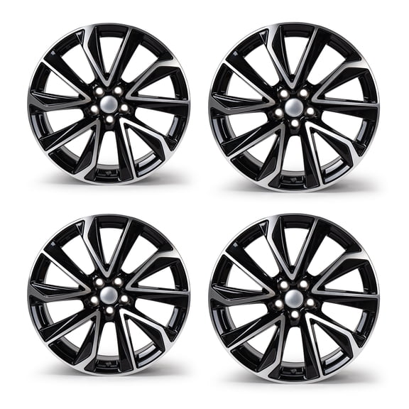 4-Pack 18 inch Replacement Rim 18"x8" Alloy Wheel for 2019-2024 Toyota Corolla R18, Black
