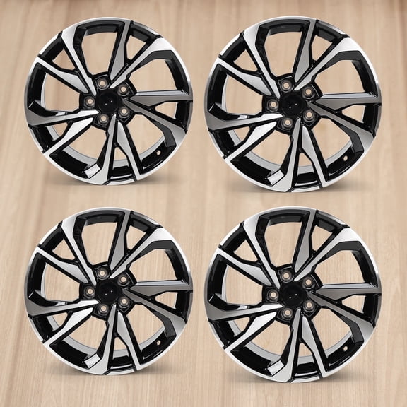 4-Pack 18x8 inch Replacement Wheel Rim for 2017-2021 Honda Civic, Black Alloy Rim