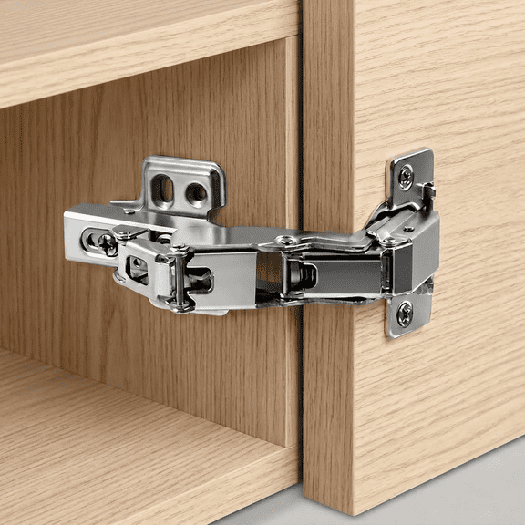 4 Pack 180 Degree Soft Close Cabinet Hinges, Lazy Susan & Kitchen Corner, 48mm Hole Distance, Concealed Face Frame & Frameless, Hidden Self Closing, Smooth Slow 3D Adjustment for Fold Cupboard