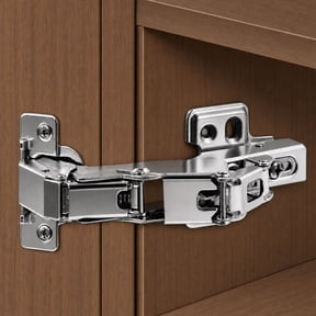 4 Pack 180 Degree Soft Close Cabinet Hinges, Full Overlay Concealed Hardware for Face Frame & Frameless Kitchen Cupboard, Smooth 3D Adjust Lazy Susan & Corner Fold Door Hinges (48mm)
