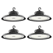 4-Pack 180W LED UFO High Bay Lights, 32400LM 6000K IP65 Plug & Play for Warehouse Factory Garage Workshop Barn