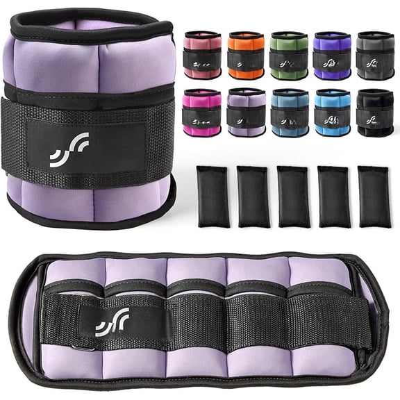 Adjustable Ankle Weights 1 Pair 2 4 6 8 10 Lbs Leg Weight Straps for Women Men, Weighted Ankle Weights Set for Gym,Fitness, Workout,Walking, Jogging,1-5 lbs Each Ankle, 1 Pair 2-10 lbs