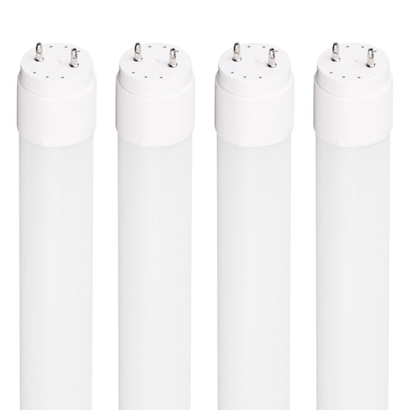 4 Pack 18W 4FT T8 LED Tube Light, Ballast Compatible & Bypass Available, 5000K Daylight 2160lm
