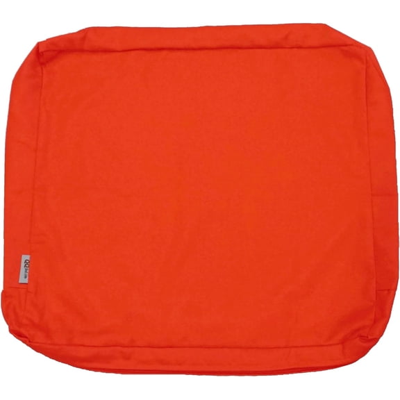 4 Pack 18X16X4 Inch Outdoor Cushion Pillow Washable Replacement Covers Only with Zipper (Tango Color) for Patio Furniture, Sofa, Loveseat, Deep Seat Chair