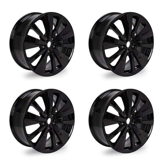4-Pack 19" x 8" Wheel Rim for Nissan Altima 2019-2022 Black, Replacement Alloy Rim 62785