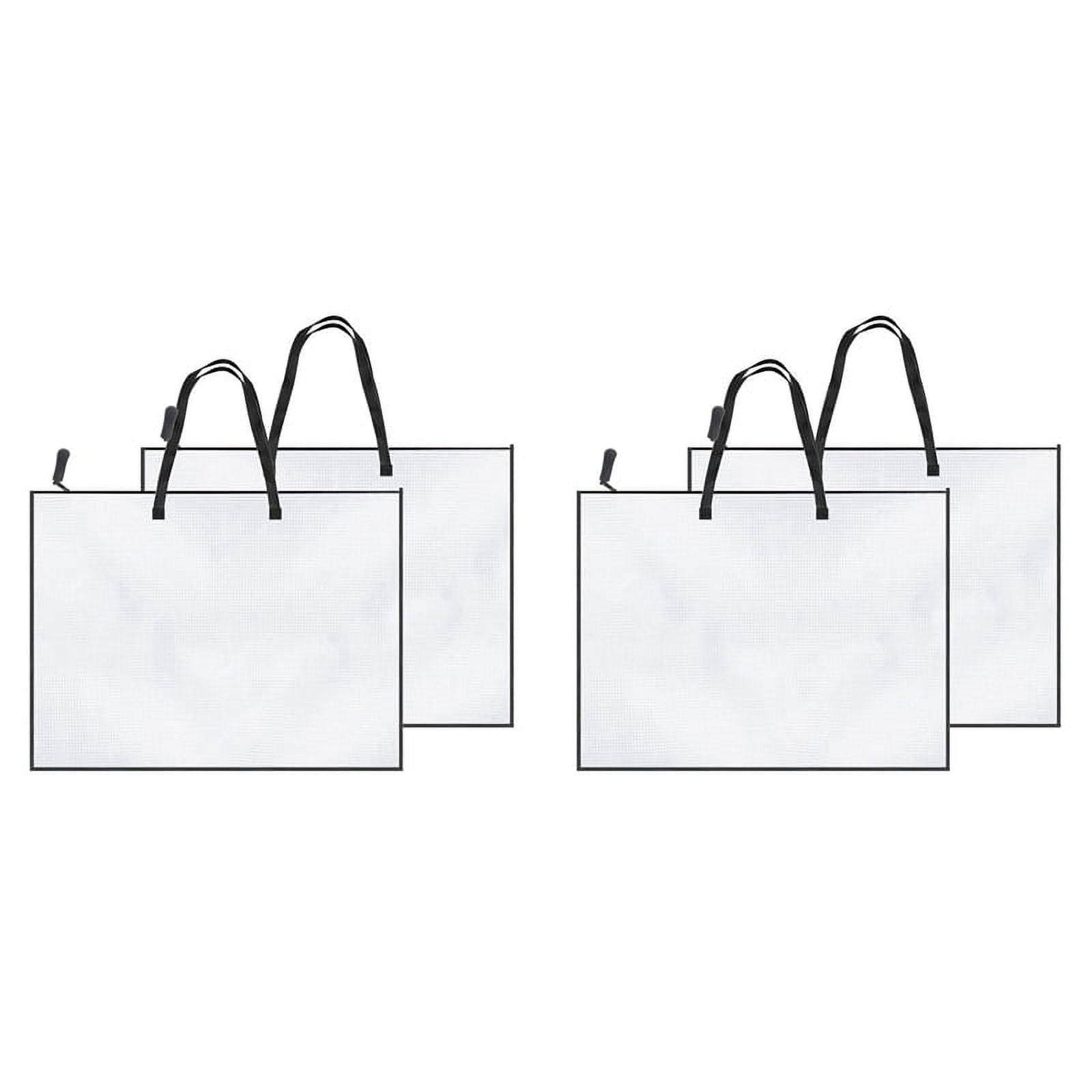 4 Pack 19X25 Inches Art Portfolio Case, Portfolio Folder for Artwork, Posters Storage Bag with Zipper and Handle Folder