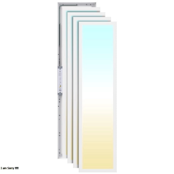4 Pack 1x4 48in LED Flat Panel Ceiling Light 50W 5500LM 3CCT Triac Dimmable Surface Mount Fixture