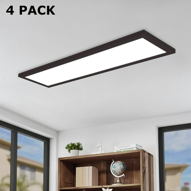 4 Pack 1x4 FT LED Flat Panel Flush Mount Light 120 277V