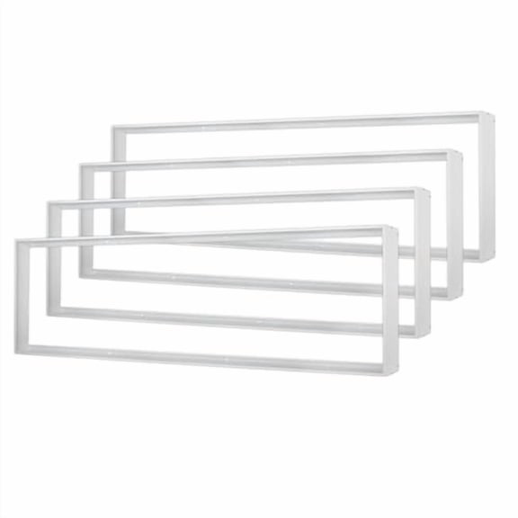 4-Pack 1x4 Surface Mount Kit for LED Flat Panel Light-Aluminum Ceiling Frame for 12 x 48 x 3.13 inch Good for Edge-Lit and Back Lit Panel