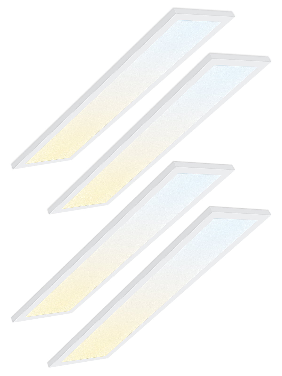 4 Pack 1x4FT LED Flat Panel Light, , 3500K/4000K/5000K Selectable, 30W/40W/46W, 5%-100% Dimmable, 4600LM Built-in Driver Ceiling Light