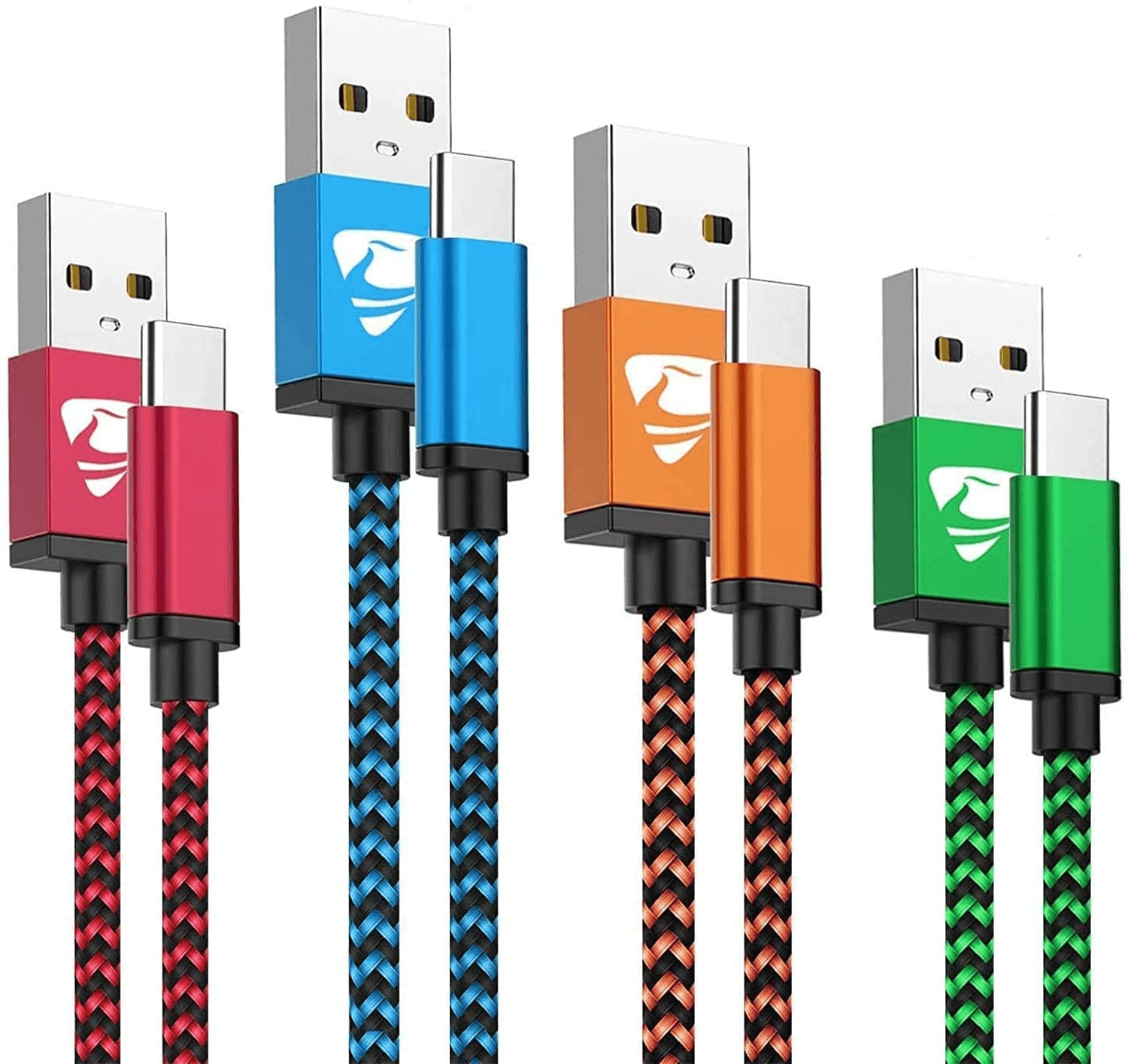[4 Pack] 2/3/5/6FT USB C Cable, 4 Pack Fast Charging Nylon Type C Phone ...